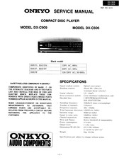 Onkyo DX-C606 Service Manual