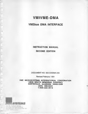 VME VMIVME-DMA Instruction Manual
