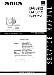 Aiwa HS-GS252 Service Manual