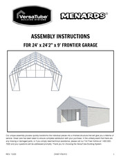 VersaTube MENARDS Assembly Instructions Manual