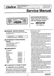 Clarion ARX5371R Service Manual