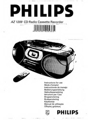 Philips AZ1209 Instructions For Use Manual