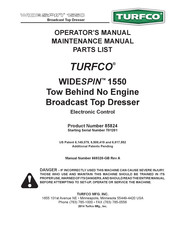 TURFCO WIDESPIN 1550 Operator's Manual