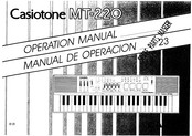 Casio Casiotone MT-220 Operation Manual