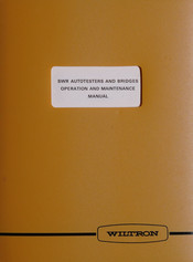 Wiltron 97A50 Operation And Maintenance Manual