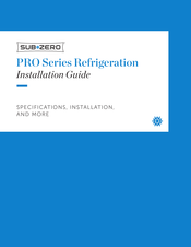 Subzero PRO Series Installation Manual