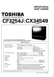Toshiba CF3254J Service Data
