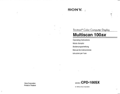 Sony CPD-100S X Operating Instructions Manual
