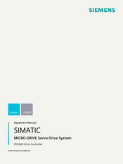 Siemens SIMATIC MICRO-DRIVE PDC600F Equipment Manual