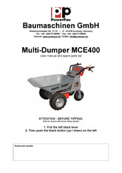 PowerPac MCE400 User Manual And  Spare Parts List