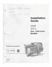 Onan BFA 16004 Series Installation Manual