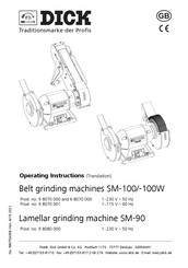 Dick SM-100W Operating Instructions Manual
