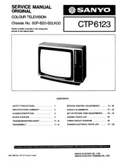 Sanyo CTP 6123 Service Manual