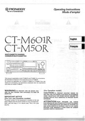 Pioneer CT-M50R Operating Instructions Manual