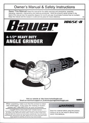 Bauer 1865E-B Owner's Manual & Safety Instructions