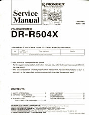 Pioneer DR-R504X Service Manual