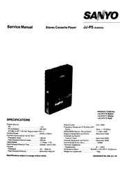 Sanyo JJ-P5 Service Manual
