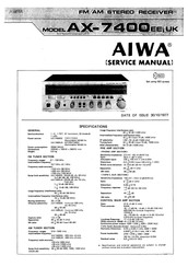 Aiwa AX-7400 EE Service Manual