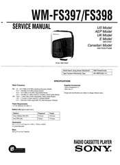 Sony Sports Walkman WM-FS397 Service Manual