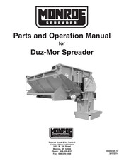 Monroe Duz-Mor Parts And Operation Manual