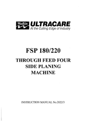 Wadkin ULTRACARE FSP 180 Instruction Manual