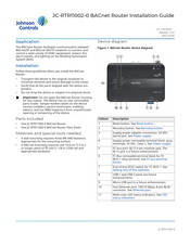 Johnson Controls JC-RTR11002-0 Installation Manual