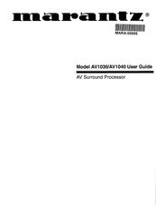 Marantz AV1030 User Manual