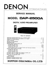 Denon DAP-2500A Service Manual