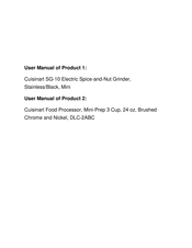 Cuisinart DLC-2ABC Instruction/Recipe Booklet