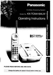 Panasonic KX-TCM418ALW Operating Instructions Manual