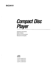Sony CDP-608ESD - Compact Disc Player Operating Instructions Manual
