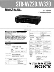 Sony STR-AV320 Service Manual