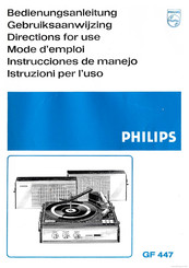 Philips GF 447 Directions For Use Manual