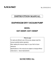 Ulvac DAT-100SEP Instruction Manual