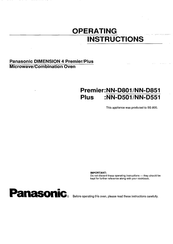 Panasonic NN-D851 Operating Instructions Manual