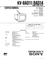 Sony Trinitron KV-8AD11 Service Manual