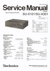 Technics SU-X101 Service Manual