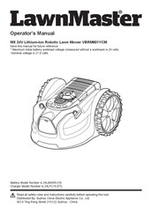 LawnMaster VBRM601YCM Operator's Manual