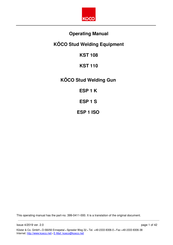 KÖCO ESP 1 ISO Operating Manual