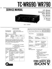Sony TC-WR690 Service Manual