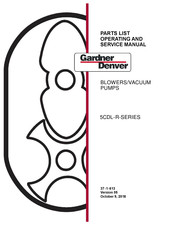 Gardner Denver 5CDL13R Parts List Operating And Service Manual