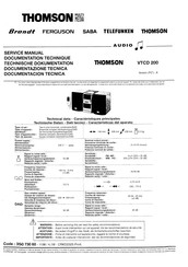 THOMSON VTCD 200 Service Manual