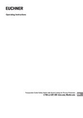 EUCHNER CTM-L2-BP Operating Instructions Manual