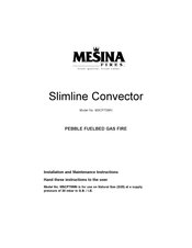 Mesina Fires MSCP70MN Installation And Maintenance Instructions Manual