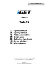 Iget TAB G9 Quick Setting Manual