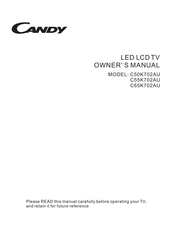Candy C55K702AU Owner's Manual