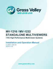GRASS VALLEY MV-1216 Installation And Operation Manual
