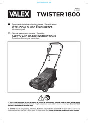 Valex TWISTER 1800 Safety And Usage Instructions