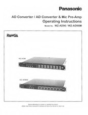 Panasonic Ramsa WZ-AD96 Operating Instructions Manual