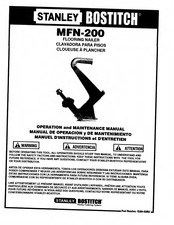 Bostitch MFN-200 Operation And Maintenance Manual